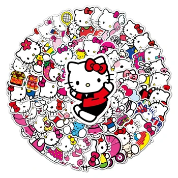 Sanrio Komiksu, Anime Kawaii Hello Kitty Nálepky na Notebook Kufor Papiernictvo Nepremokavé Obtlačky Album Graffiti Deti Hračky, Darčeky