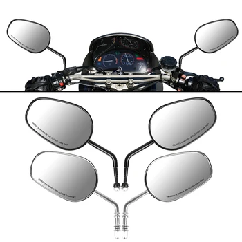 Silver Black Reflektor Bočné Zrkadlá Motocykel Modifikáciu Častí 2ks/Pár Motocykel Spätné Zrkadlo Pre XL 883 1200