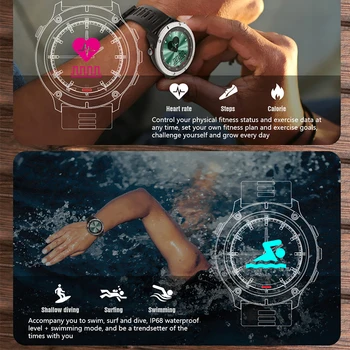 WristFun Hybrid Smartwatch s Transparentné Zobrazenie Tepovej frekvencie Činnosť, Sledovanie Upozornení Správ Ukážky Smart Hodinky