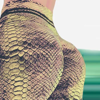 Ogilvy Mather 2020 Ženy Legíny Simulácia Digital Snake Tlač Nohavice Digitálna Tlač Farebné Leginy Vysoký pás Skinny Nohavice