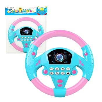 Malý Volant Hračka Darček Zábavné Interaktívne Jazdy Koliesko s Hudbou Racing Wheel Roll Volant pre Deti