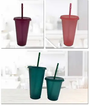 Nové letné tvorivé vody pohár lesk prášok slamy pohár plastové multi-špecifikácia slamy dizajn pohodlné slamy pohár