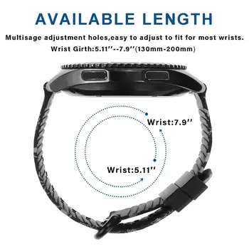 20 mm 22 mm Watchband Popruh pre Samsung Galaxy Sledovať 42mm 46 mm/Výstroj s3 Classic/Výstroj 2 r380/Garmin VivoActive 3/ Ticwatch 2 Hodinky