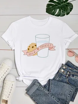 Melanie Martinez Ženy Zábavné Vytlačiť T-shirt Dámy Dievča Y2K Základe O-golier Biele Tričko Krátky