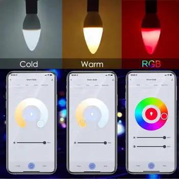 Zigbee Smart LED Žiarovky 85-265V RGB+CW 5W Stmievateľné Lampa Farebné Dekorácie Svetelné zdroje Hlasové Ovládanie práce s Alexa Domovská stránka Google