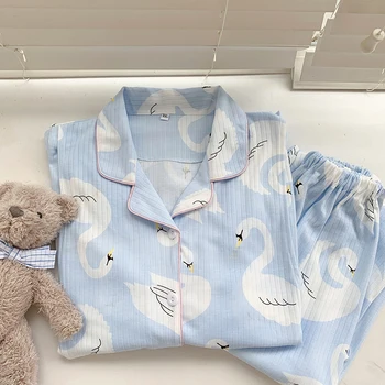 Ošetrovateľstvo Materskej Pyžama Nastaviť Dojčenie Materskej Oblečenie Tehotenstva Sleepwear Ženy Bavlnené Pyžamo Mäkké